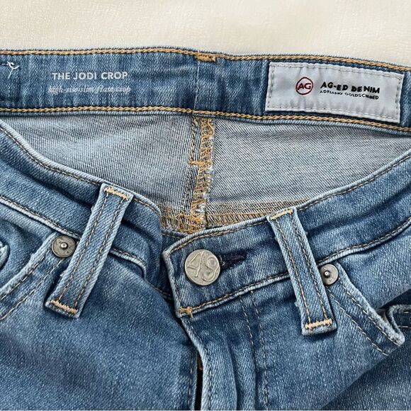 Ag Adriano Goldschmied Jodi Crop High Rise Slim Fit Jeans w/ Released Hem Sz 26 - Picture 10 of 11